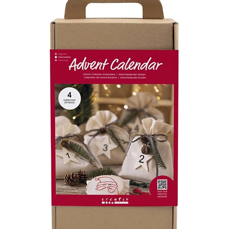 Creativ Company Advent Calendar Embroidery| Embroidery And Needle Punch|Diy-Kits, Textiles And Yarn