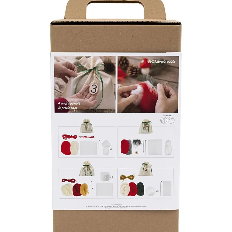 Creativ Company Advent calendar Felting| Wool|Diy-Kits, Textiles And Yarn