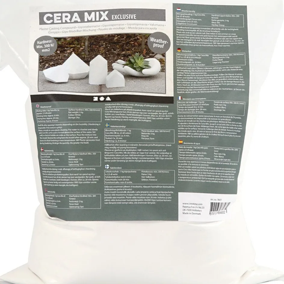 Creativ Company Cera-Mix Exclusive Casting Plaster| Gypsum Casting