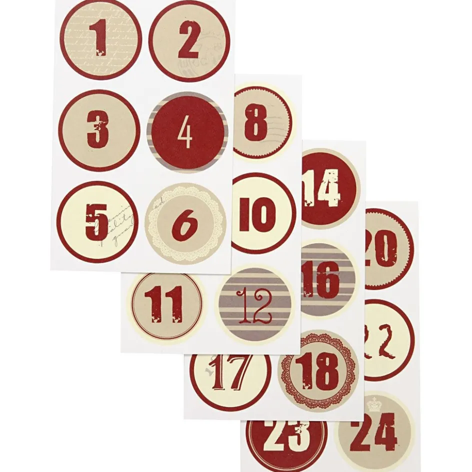 Vivi Gade Christmas calendar number stickers| Stickers And Vintage Die-Cuts