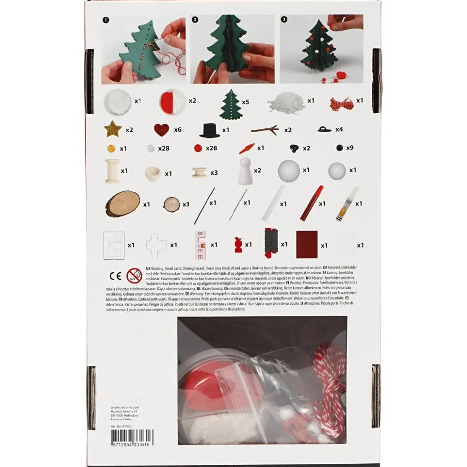 Creativ Company Christmas party house| Figures, Eggs And Animals For Decorating|Diy-Kits, Items For Decoration