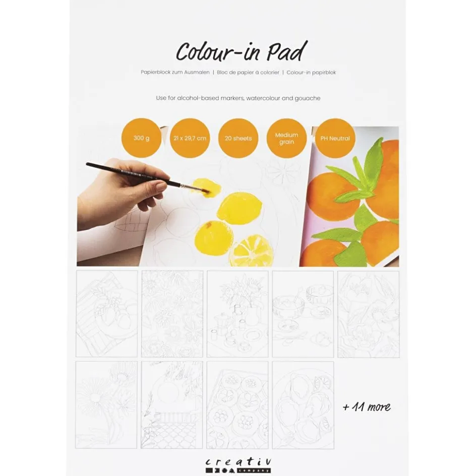 Creativ Company Colour-in Paper Pad| Paper And Card