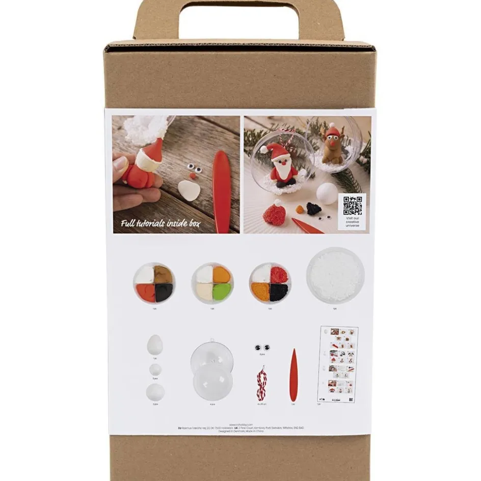 Creativ Company Craft Kit Christmas Baubles| Air Drying Clay And Modelling Compounds|Diy-Kits, Modelling And Casting