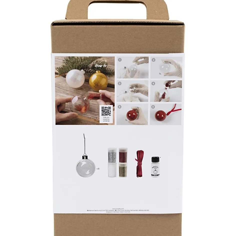 Creativ Company Craft Kit Christmas Baubles| Figures, Eggs And Animals For Decorating|Diy-Kits, Items For Decoration
