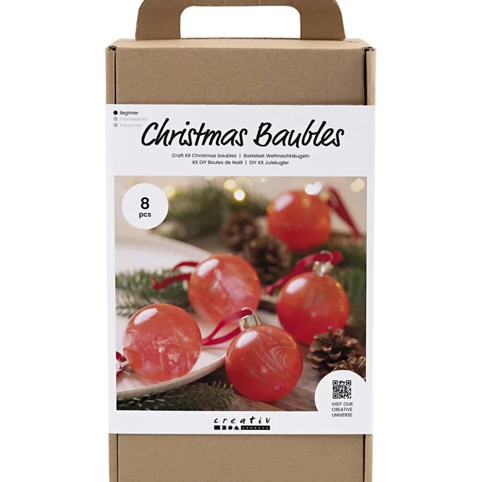 Creativ Company Craft Kit Christmas Baubles| Figures, Eggs And Animals For Decorating|Diy-Kits, Items For Decoration