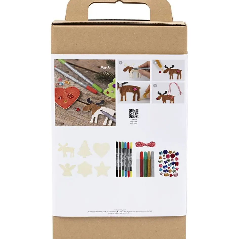 Creativ Company Craft Kit Christmas Decorations| Figures, Eggs And Animals For Decorating|Diy-Kits, Items For Decoration