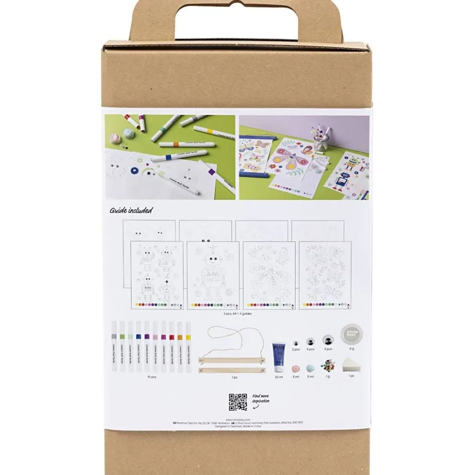 Creativ Company Craft Kit Colouring| Felt Tips|Pencils And Chalks