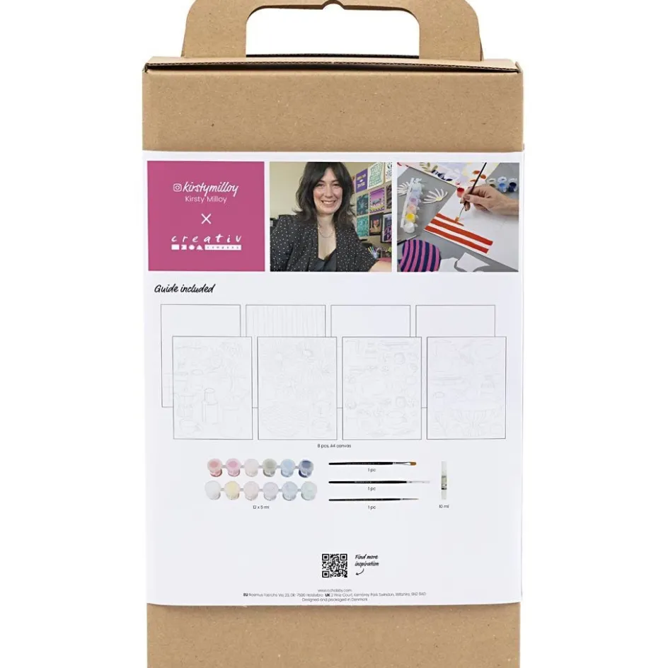 Creativ Company Craft Kit Colouring| Textile Decoration|Watercolour Paints