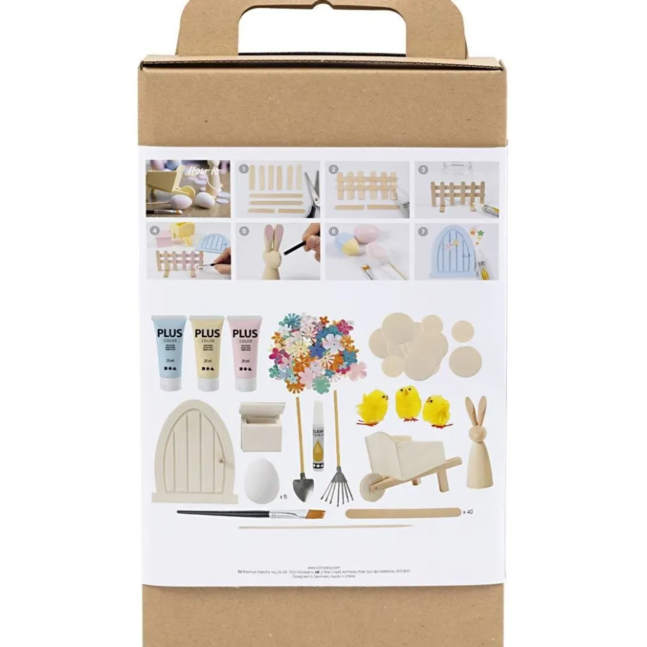 Creativ Company Craft Kit Easter Bunny Door| Miniature|Diy-Kits, Basic Items And Tools