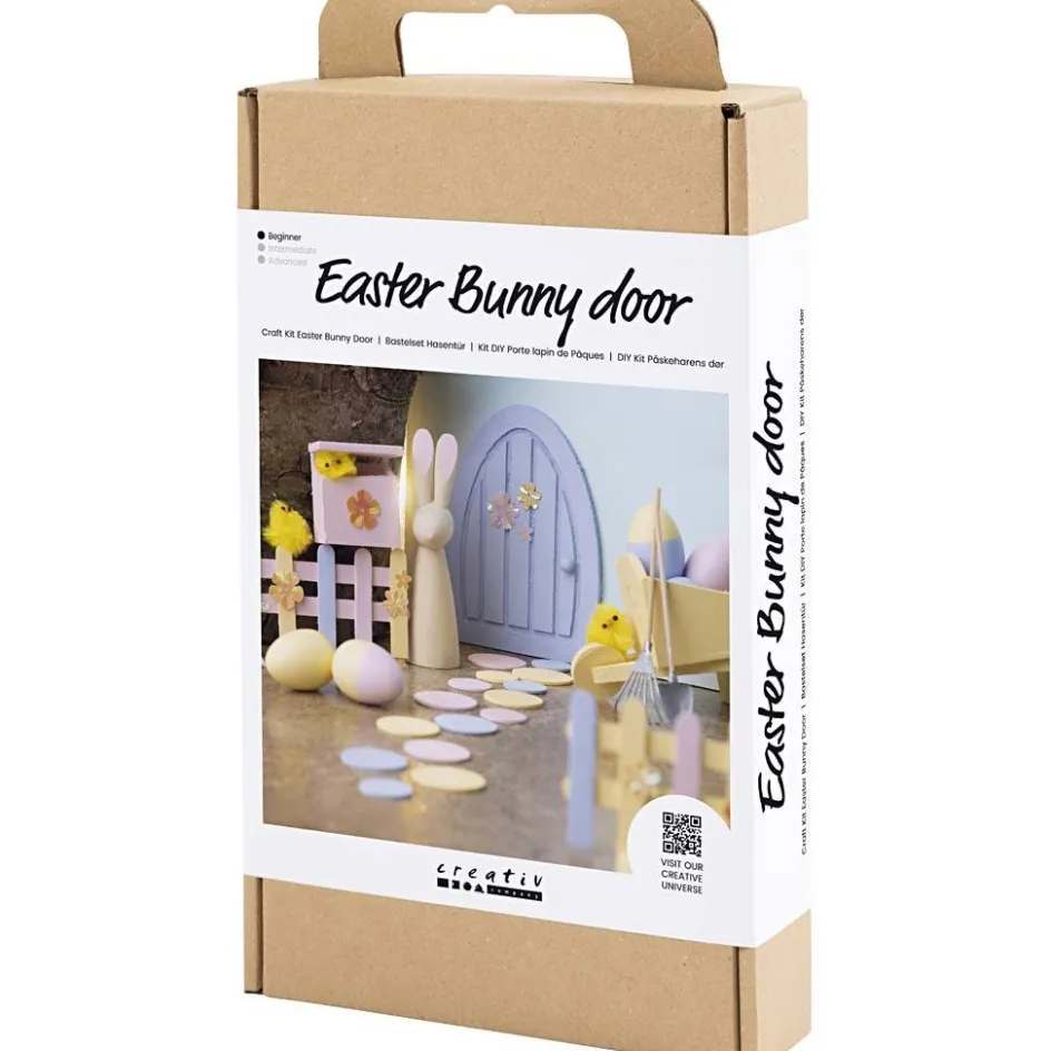 Creativ Company Craft Kit Easter Bunny Door| Miniature|Diy-Kits, Basic Items And Tools