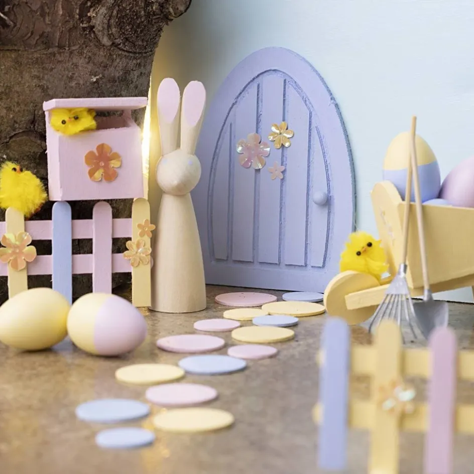 Creativ Company Craft Kit Easter Bunny Door| Miniature|Diy-Kits, Basic Items And Tools