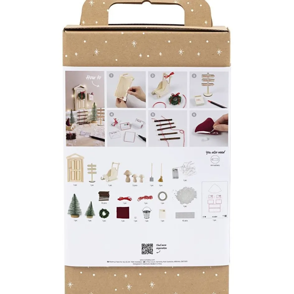 Creativ Company Craft Kit Elf Door| Miniature|Diy-Kits, Basic Items And Tools