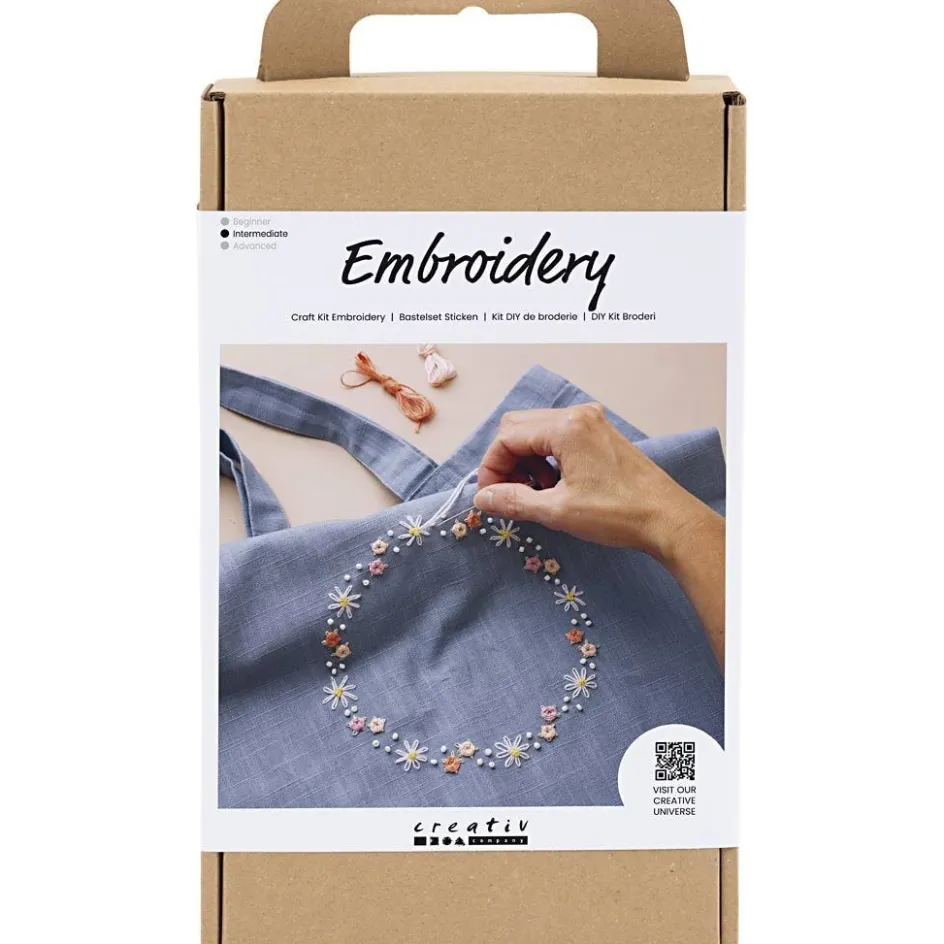 Creativ Company Craft Kit Embroidery| Embroidery And Needle Punch|Diy-Kits, Textiles And Yarn