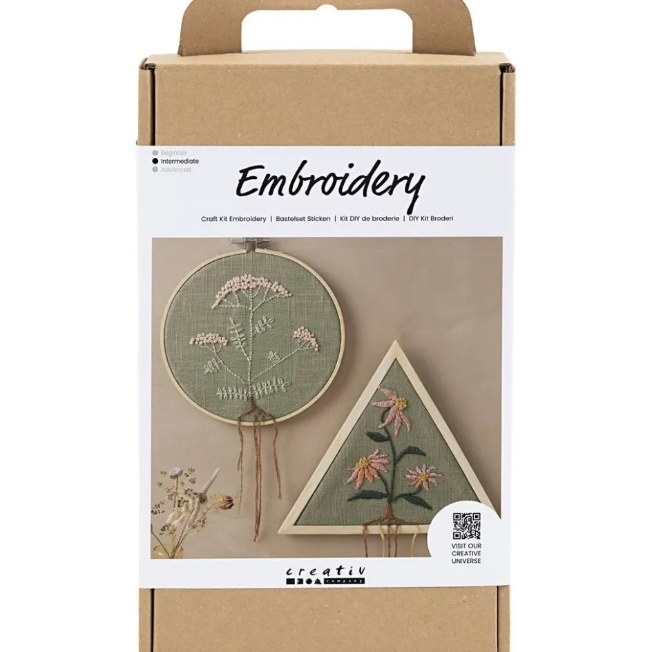 Creativ Company Craft Kit Embroidery| Embroidery And Needle Punch|Diy-Kits, Textiles And Yarn