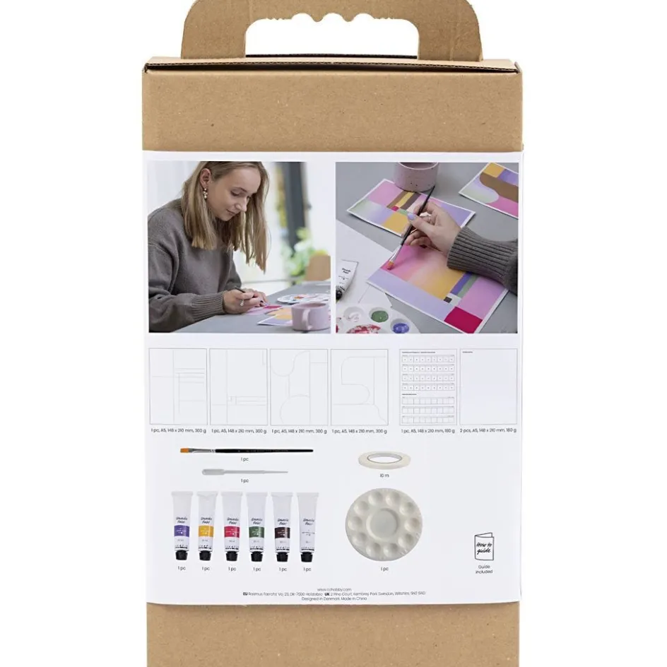 Creativ Company Craft Kit Gouache| Textile Decoration|Watercolour Paints