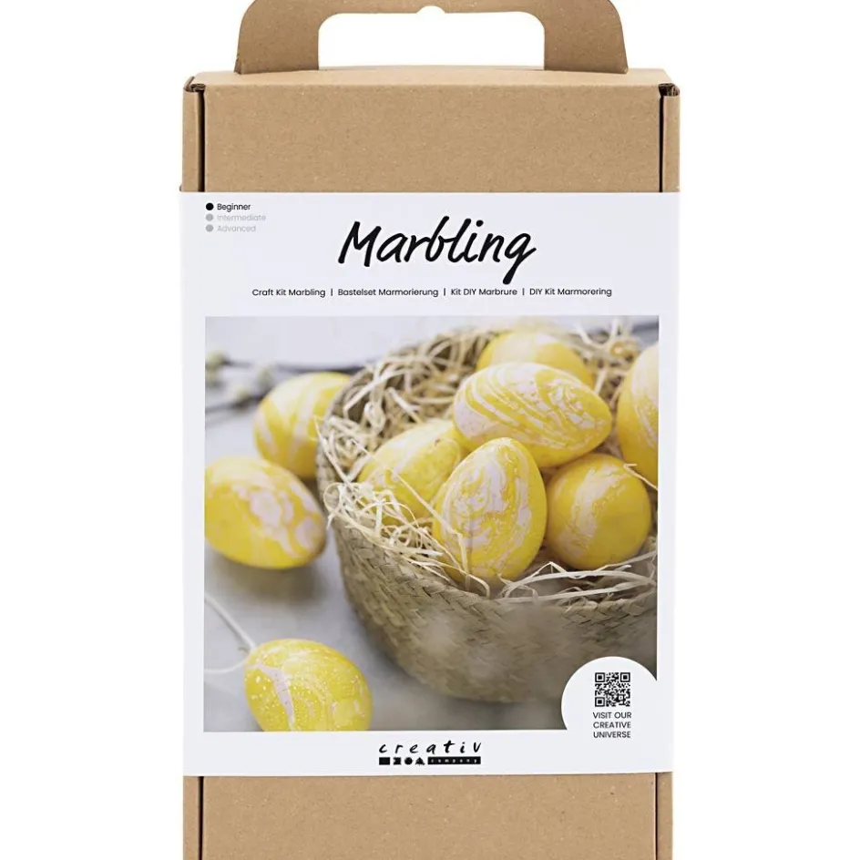 Creativ Company Craft Kit Marbling| Figures, Eggs And Animals For Decorating|Diy-Kits, Items For Decoration