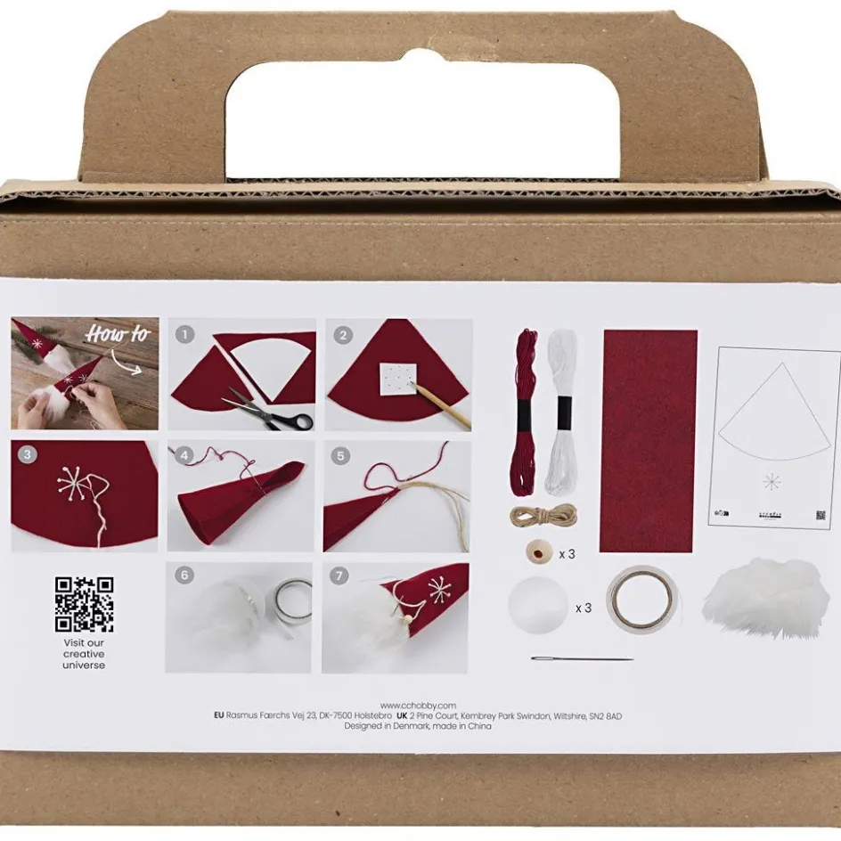 Creativ Company Craft Kit Santa Gnome| Felt And Fleece|Diy-Kits, Textiles And Yarn