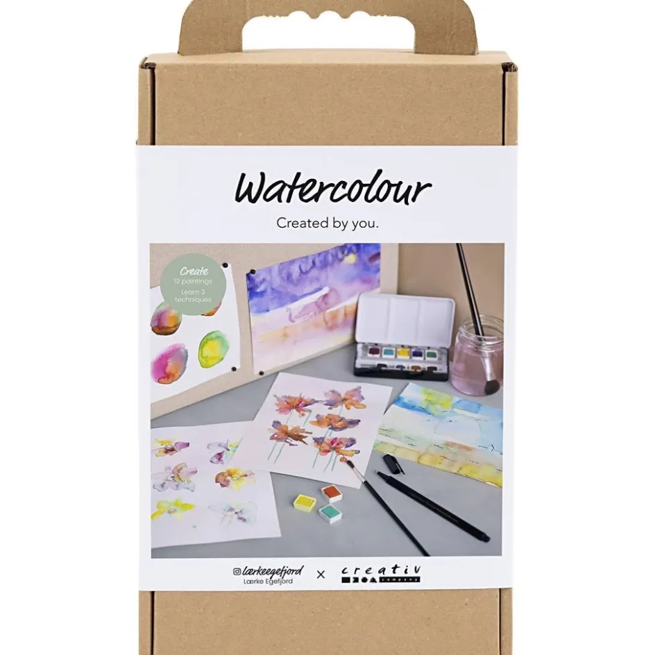 Creativ Company Craft Kit Watercolour| Textile Decoration|Watercolour Paints