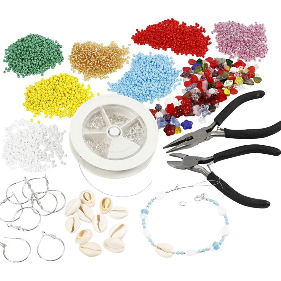 Creativ Company Creative kit – Jewellery making with rocaille seed beads| Beads|Diy-Kits, Beads And Jewellery Making