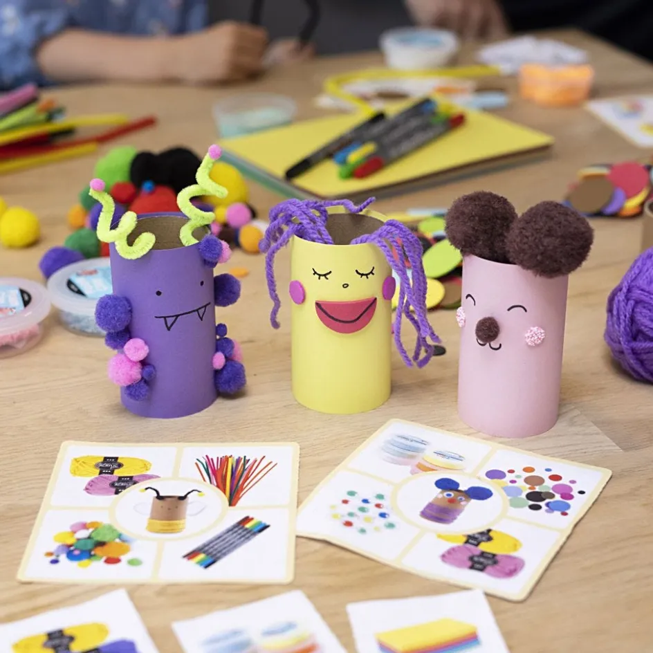 Creativ Company Creative kit – Figures made from cardboard tubes| Decorative Christmas Cones And Cornets