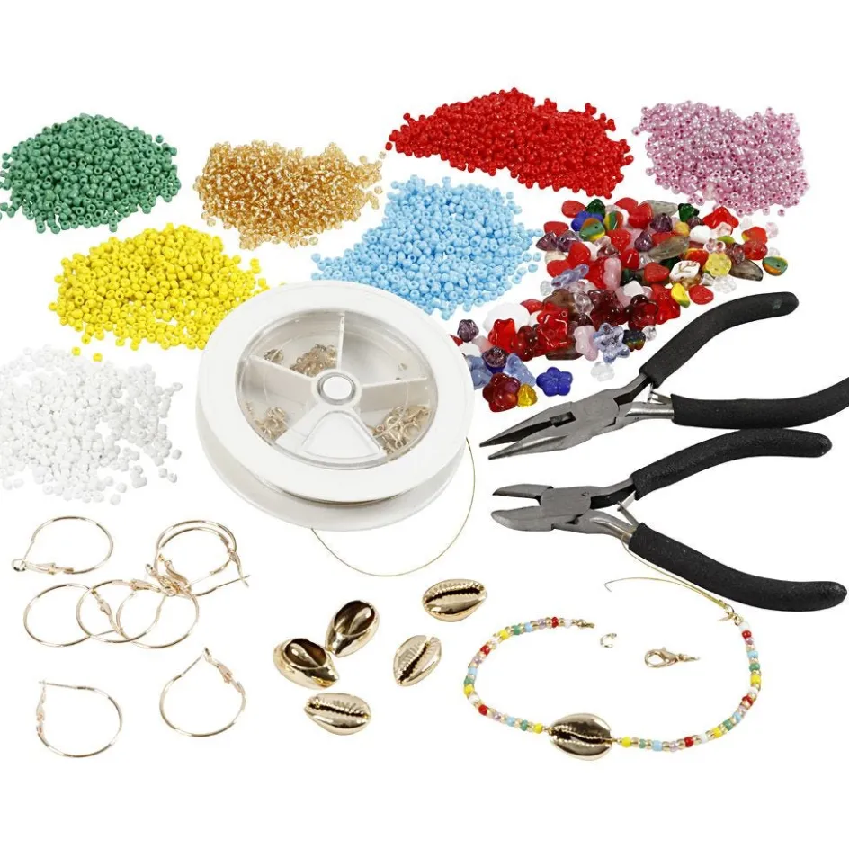 Creativ Company Creative kit – Jewellery making with rocaille seed beads| Beads|Diy-Kits, Beads And Jewellery Making