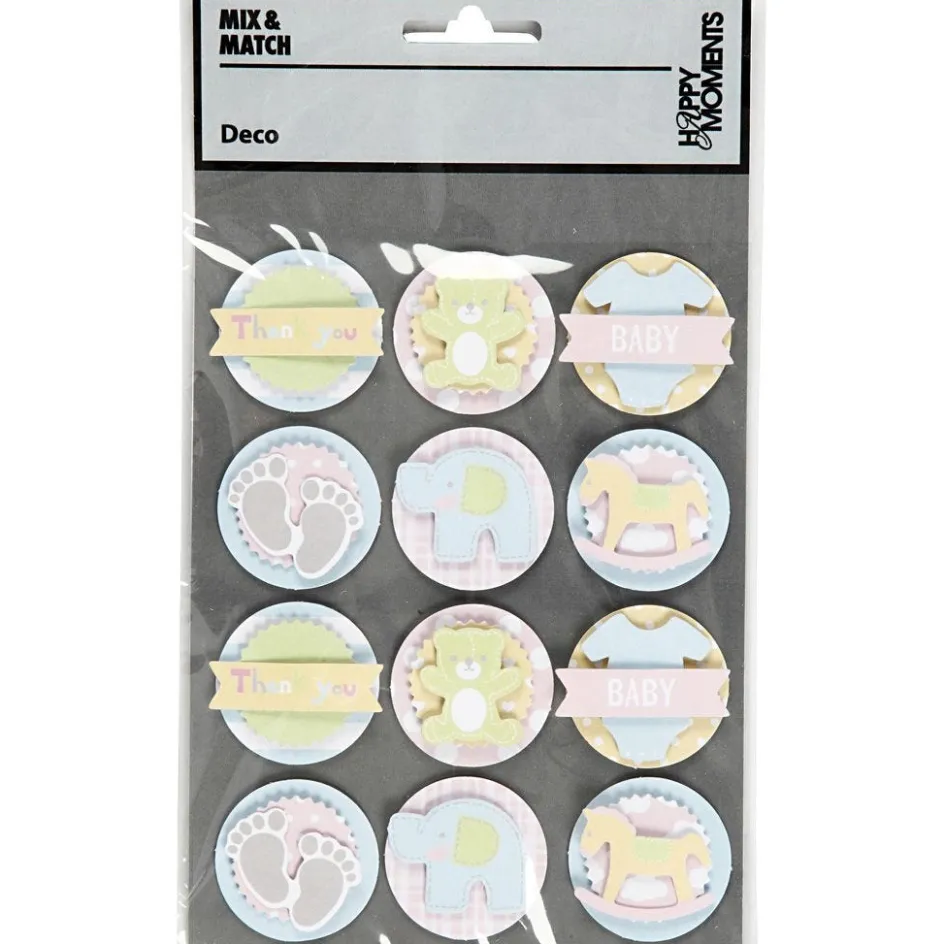 Creativ Company 3D Baby Stickers| Stickers And Vintage Die-Cuts