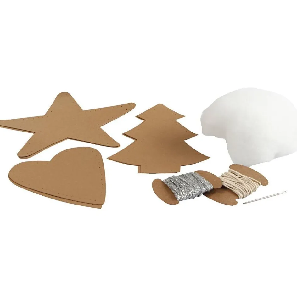 Creativ Company Faux Leather Christmas Ornaments| Leather Paper|Diy-Kits, Paper Crafts