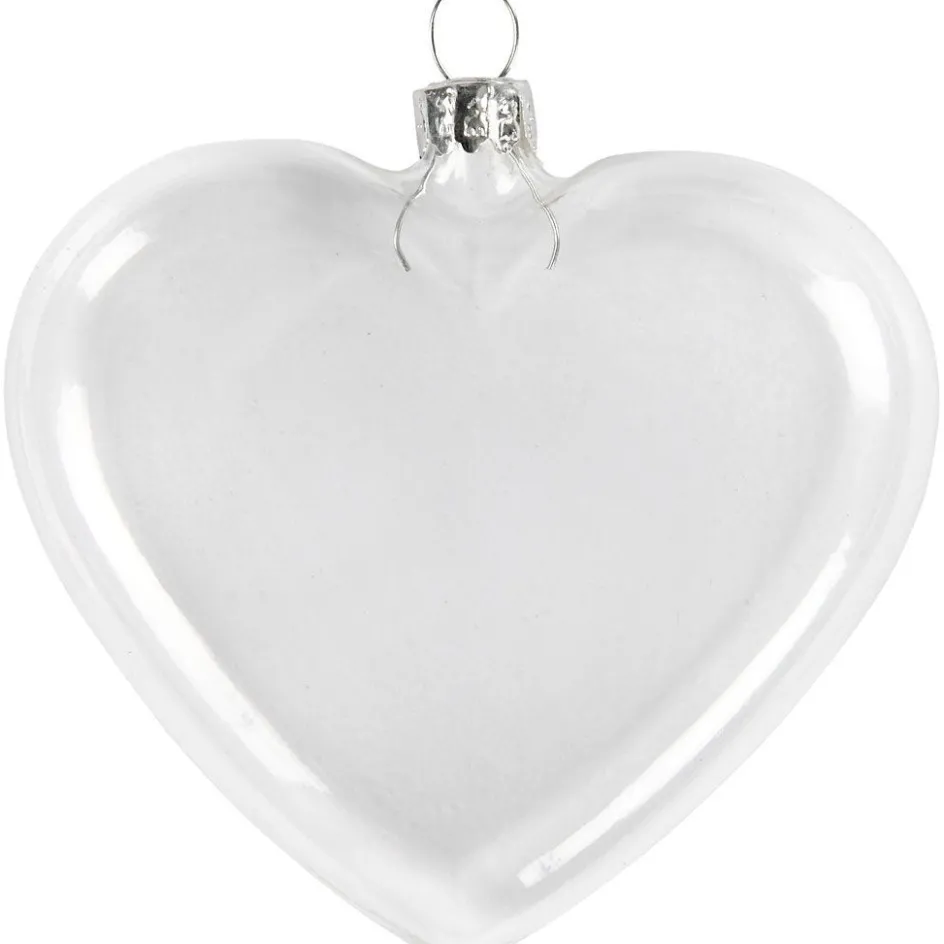 Creativ Company Flat Glass Heart| Figures, Eggs And Animals For Decorating