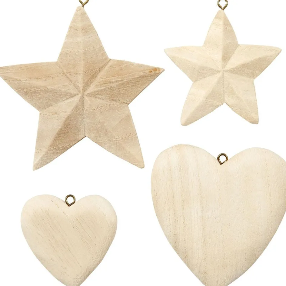 Creativ Company Hearts & Stars| Figures, Eggs And Animals For Decorating