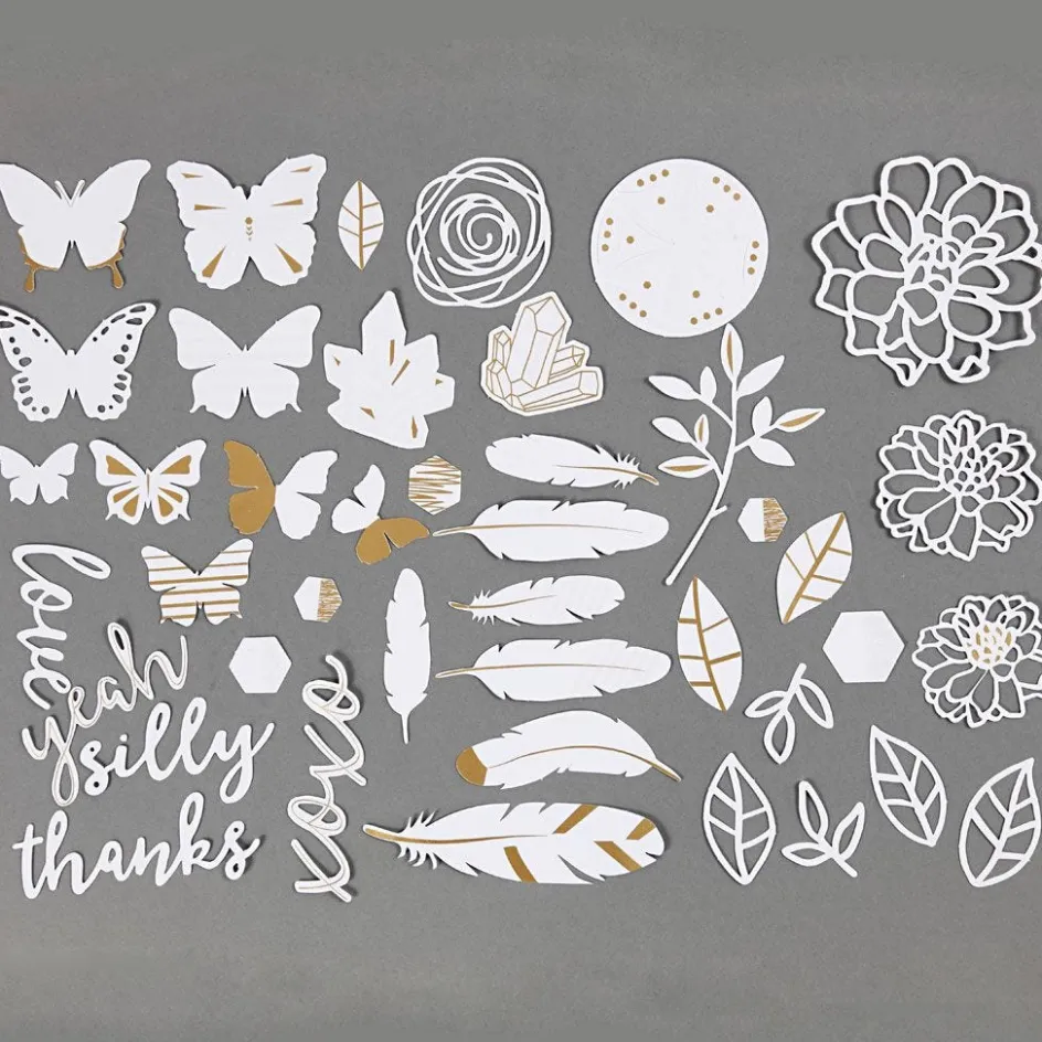 Creativ Company Labels with Gold Motifs for Watercolour| Stickers And Vintage Die-Cuts