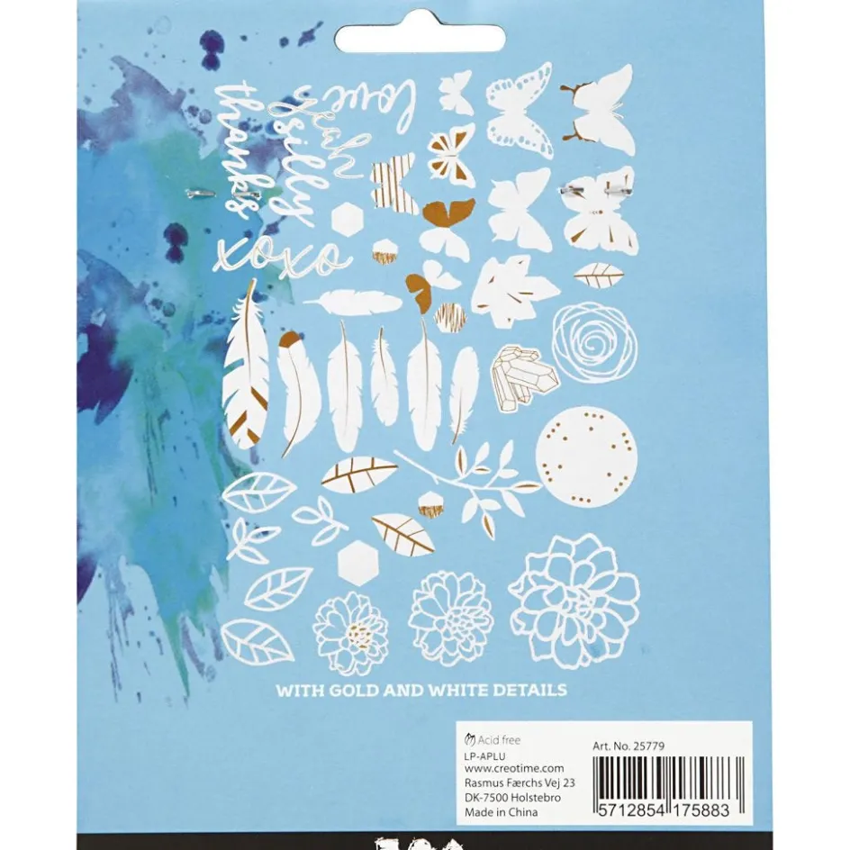 Creativ Company Labels with Gold Motifs for Watercolour| Stickers And Vintage Die-Cuts
