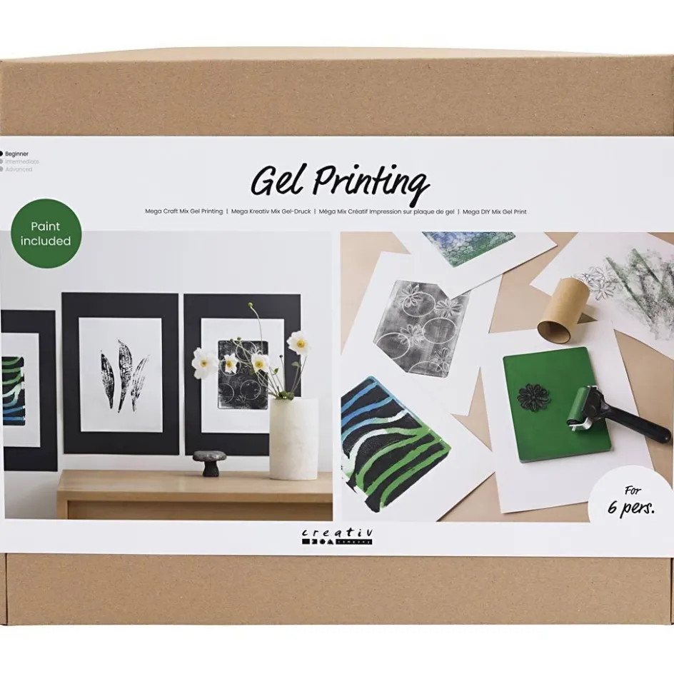 Creativ Company Mega Craft Mix Gel Printing| Creative Classroom Sets|Diy-Kits, Paints And Painting Accessories