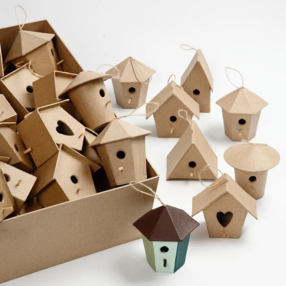 Creativ Company Mini Bird Houses| Decorative Houses And Vehicles