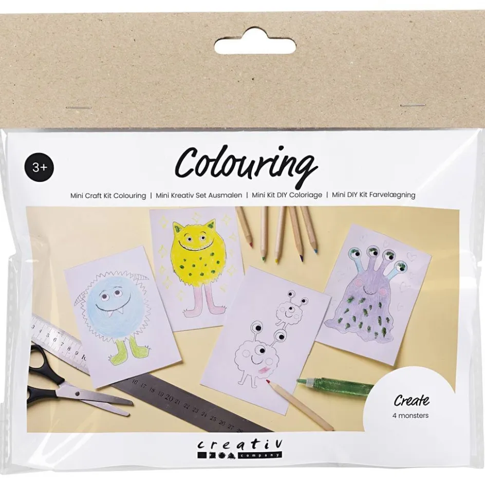 Creativ Company Mini Craft Kit Colouring| Felt Tips|Pencils And Chalks