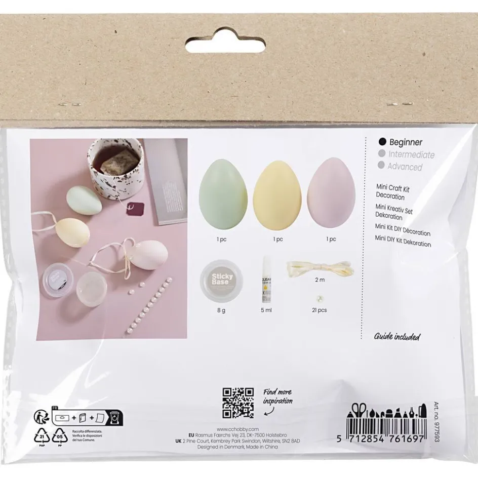 Creativ Company Mini Craft Kit Decoration| Figures, Eggs And Animals For Decorating|Diy-Kits, Items For Decoration