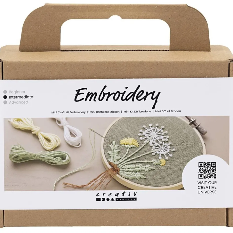 Creativ Company Mini Craft Kit Embroidery| Embroidery And Needle Punch|Diy-Kits, Textiles And Yarn