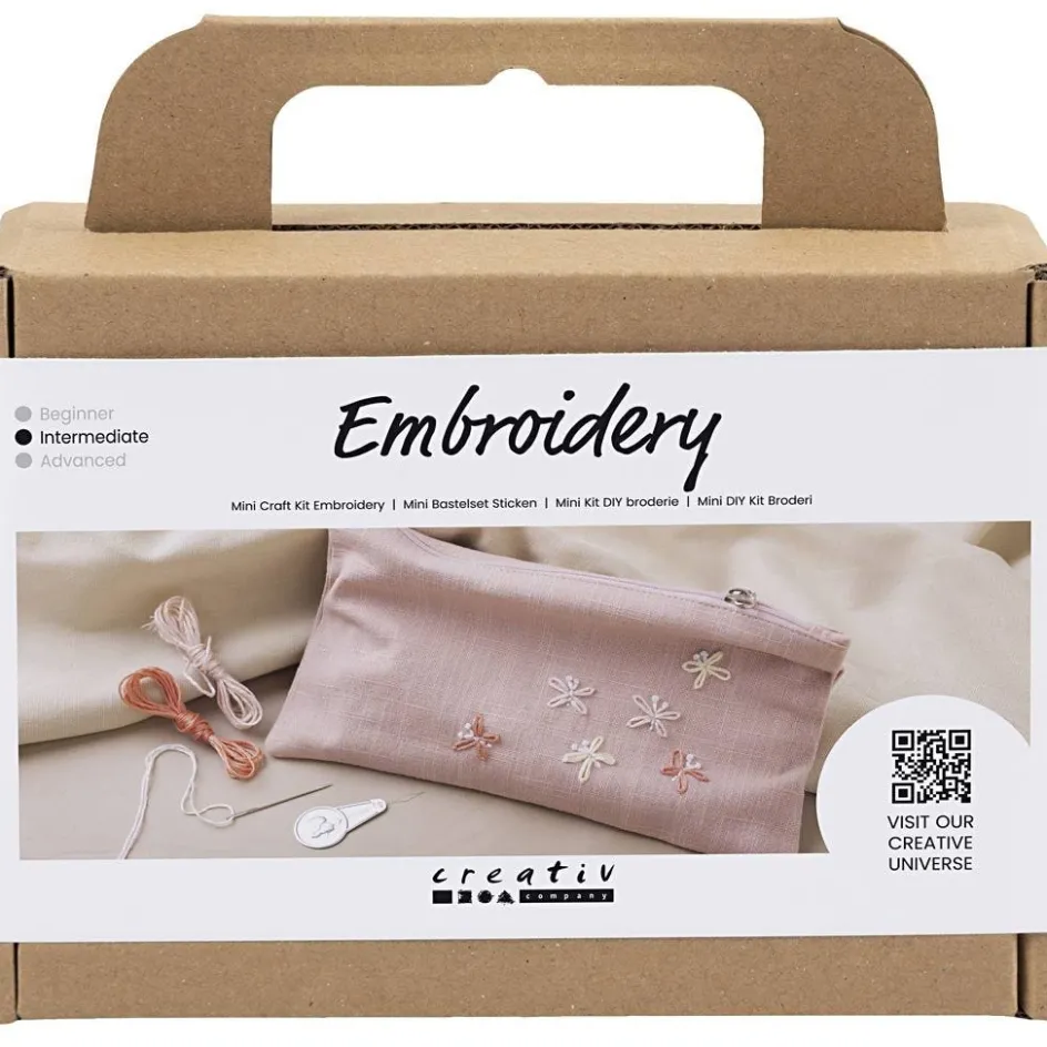 Creativ Company Mini Craft Kit Embroidery| Embroidery And Needle Punch|Diy-Kits, Textiles And Yarn
