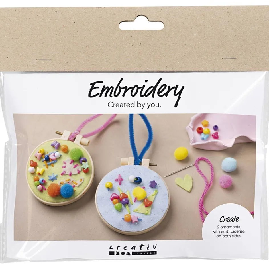 Creativ Company Mini Craft Kit Embroidery| Embroidery And Needle Punch|Diy-Kits, Textiles And Yarn