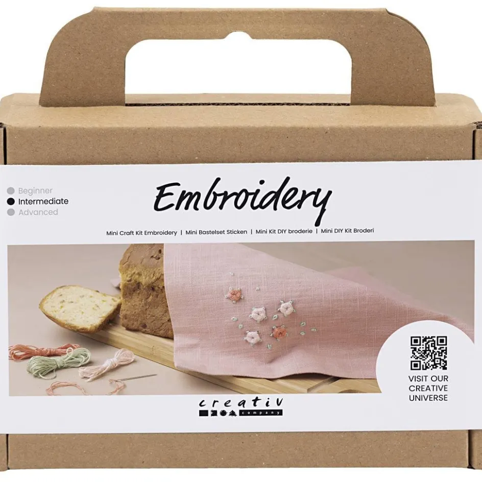 Creativ Company Mini Craft Kit Embroidery| Embroidery And Needle Punch|Diy-Kits, Textiles And Yarn