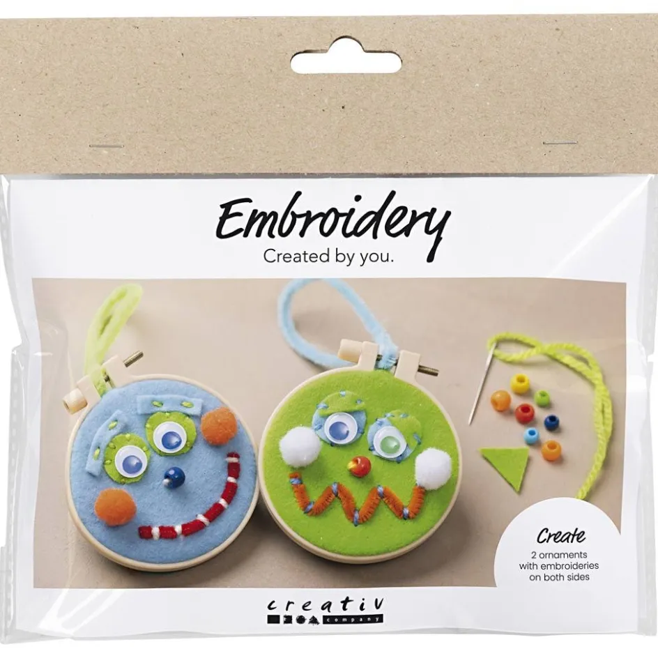 Creativ Company Mini Craft Kit Embroidery| Embroidery And Needle Punch|Diy-Kits, Textiles And Yarn