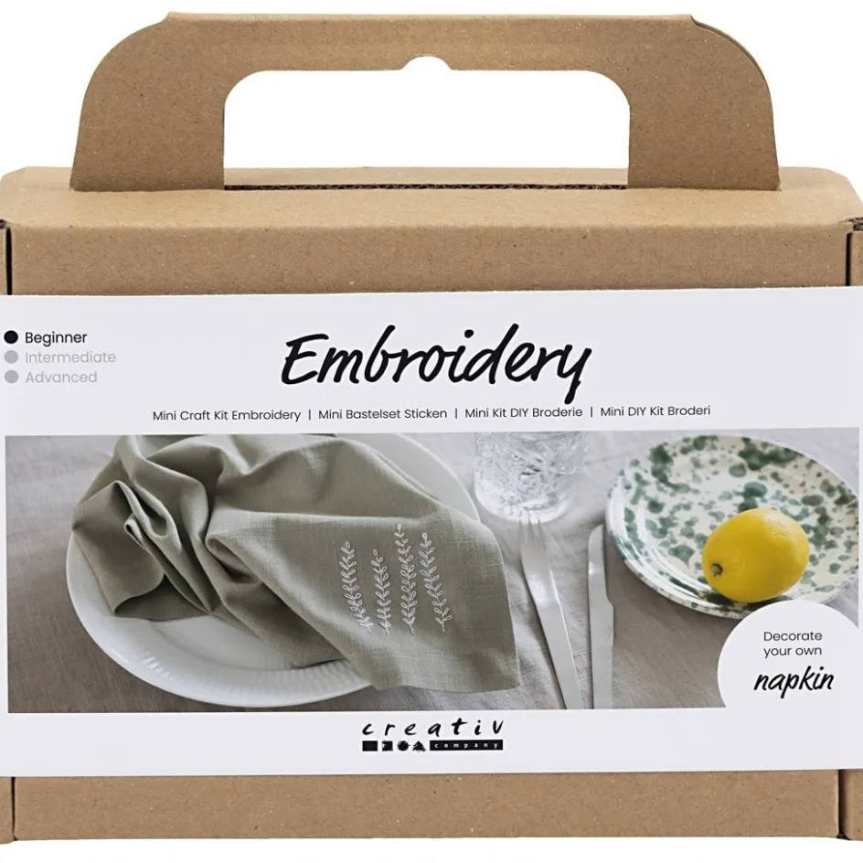 Creativ Company Mini Craft Kit Embroidery| Embroidery And Needle Punch|Diy-Kits, Textiles And Yarn