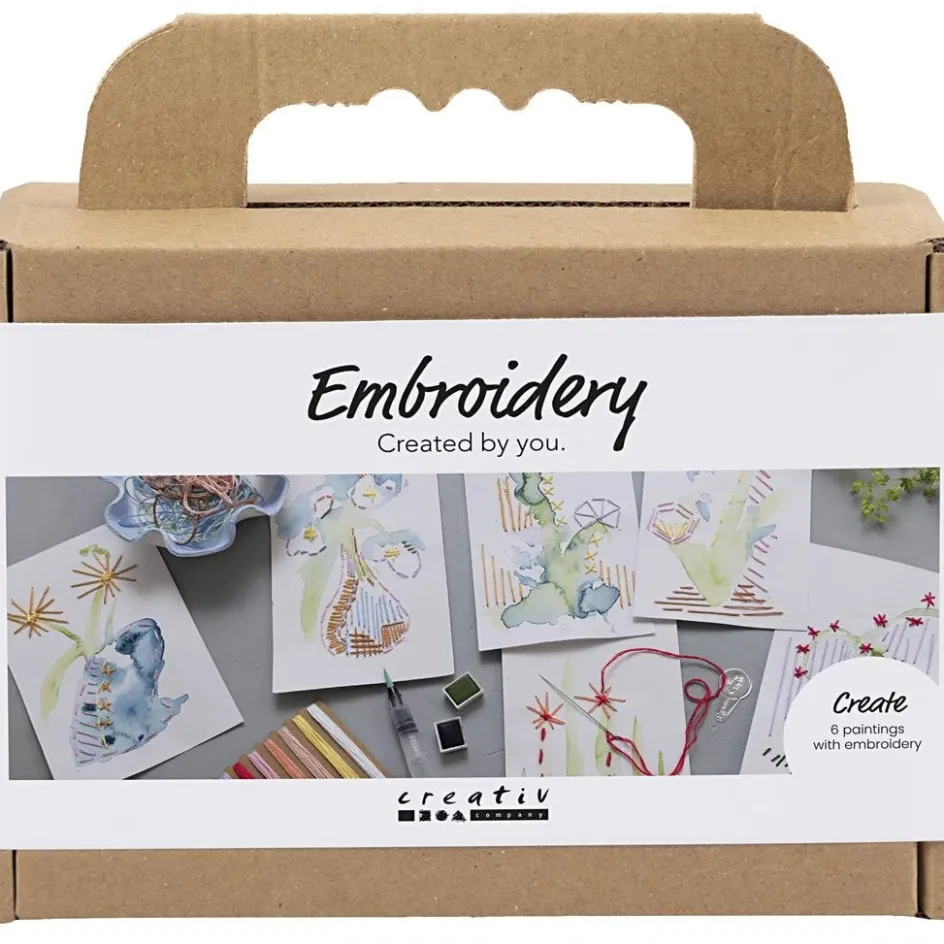 Creativ Company Mini Craft Kit Embroidery| Embroidery And Needle Punch|Diy-Kits, Textiles And Yarn