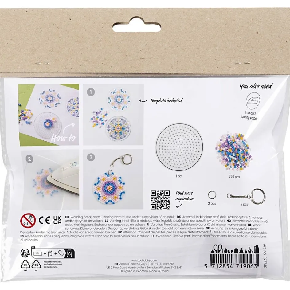 Creativ Company Mini Craft Kit Fuse Beads| Tube Beads|Diy-Kits, Beads And Jewellery Making