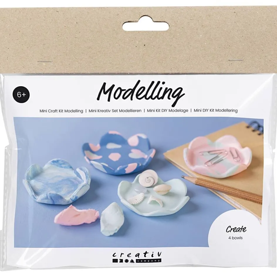 Creativ Company Mini Craft Kit Modelling| Air Drying Clay And Modelling Compounds|Diy-Kits, Modelling And Casting
