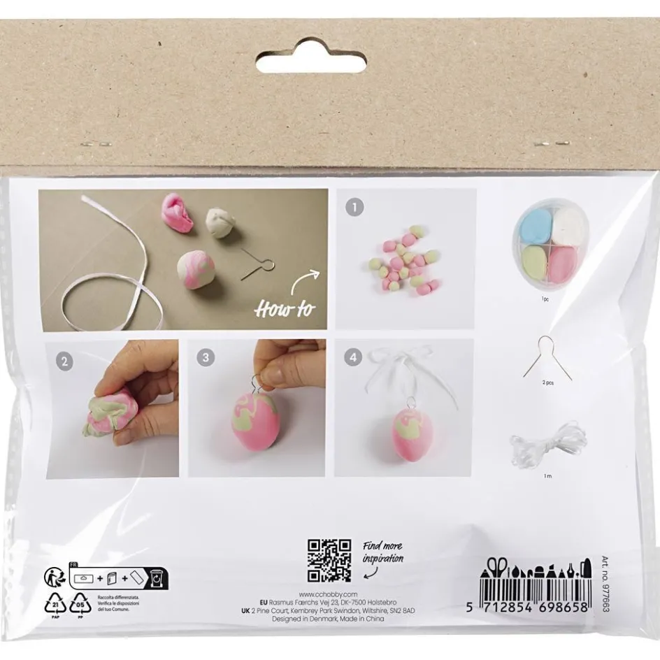 Creativ Company Mini Craft Kit Modelling| Air Drying Clay And Modelling Compounds|Diy-Kits, Modelling And Casting
