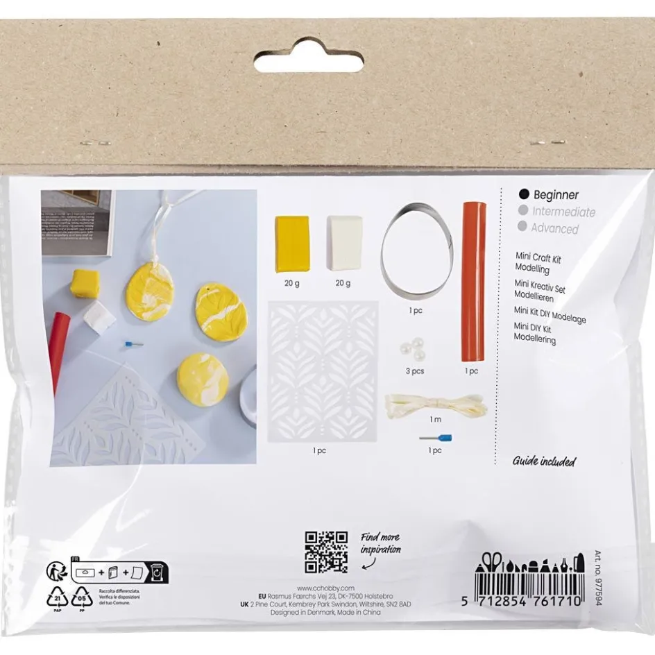 Creativ Company Mini Craft Kit Modelling| Air Drying Clay And Modelling Compounds|Diy-Kits, Modelling And Casting