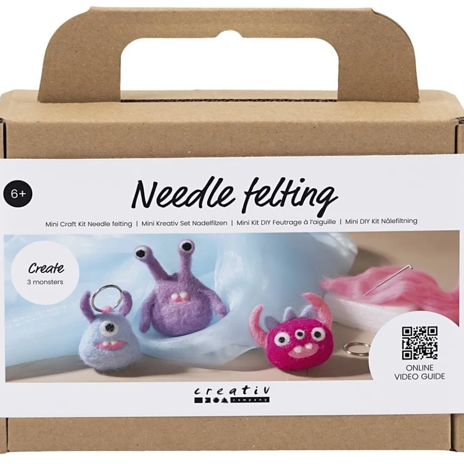 Creativ Company Mini Craft Kit Needle Felting| Wool|Diy-Kits, Textiles And Yarn