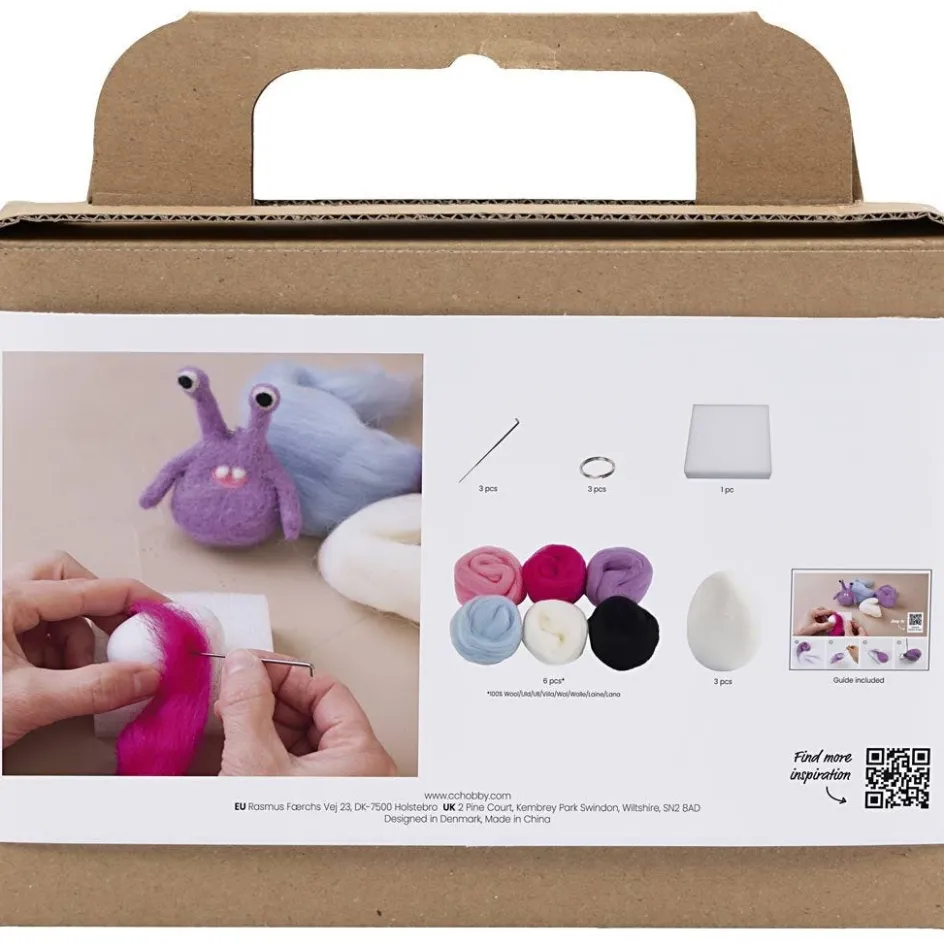 Creativ Company Mini Craft Kit Needle Felting| Wool|Diy-Kits, Textiles And Yarn