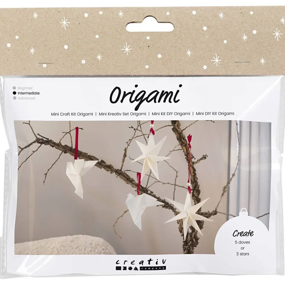 Creativ Company Mini Craft Kit Origami| Paper Decorations And Paper Figures|Paper And Card