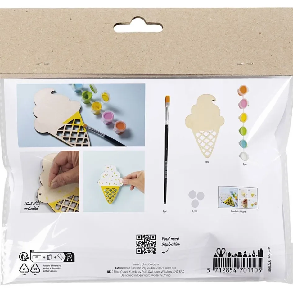 Creativ Company Mini Craft Kit Painting| Textile Decoration|Watercolour Paints